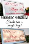 No Chimney? No problem! Santa's Magic Key will let him deliver presents through the front door!