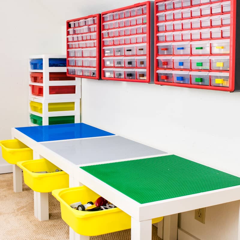 DIY Lego table with storage