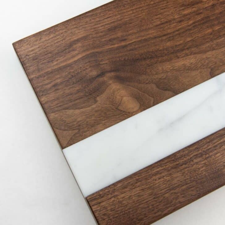 DIY marble inlay cutting board