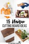 collage of unique cutting board ideas