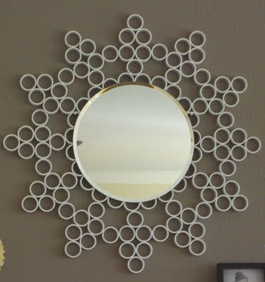 PVC pipe sunburst mirror