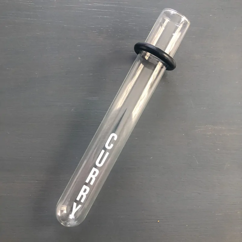 labeled test tube for DIY spice rack