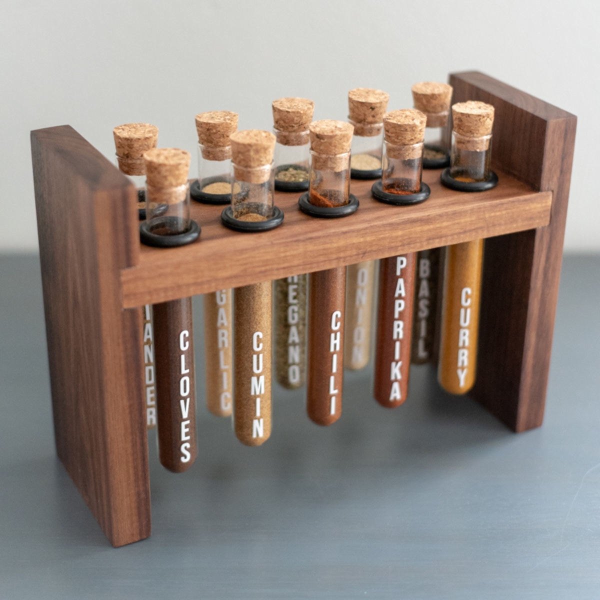 test tube spice rack