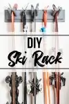 DIY ski rack with text overlay