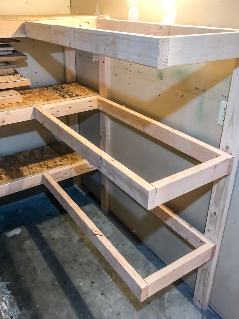 assembling corner storage shelves