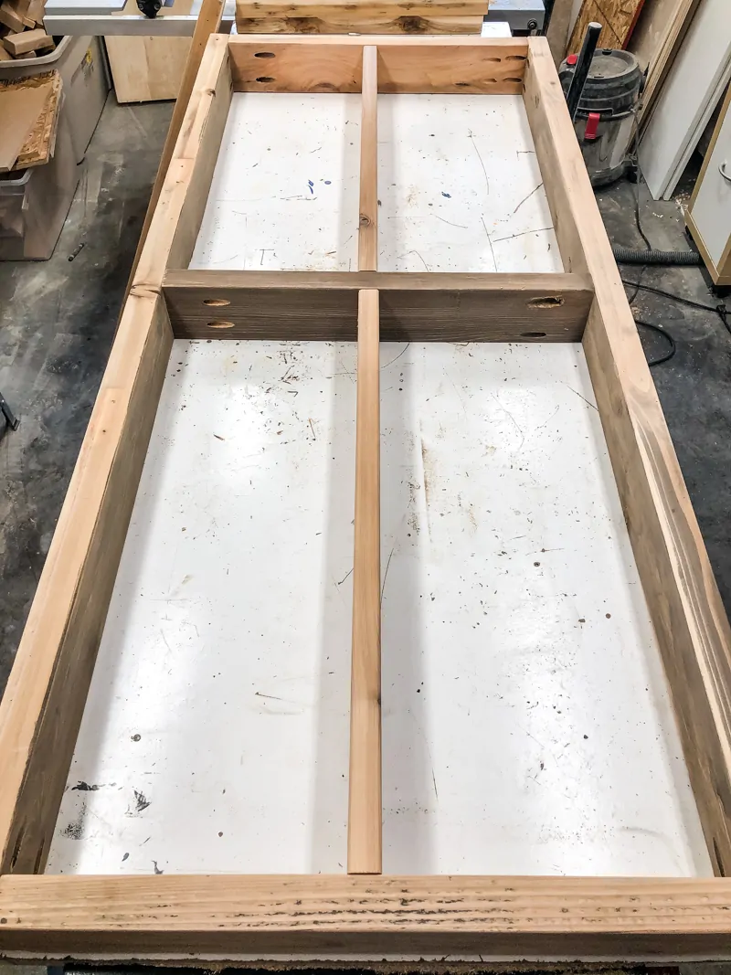potting bench shelf frame with extra support