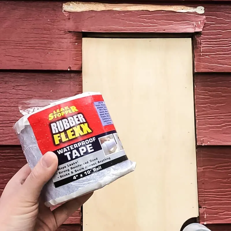 waterproof tape to be applied to aluminum siding repair