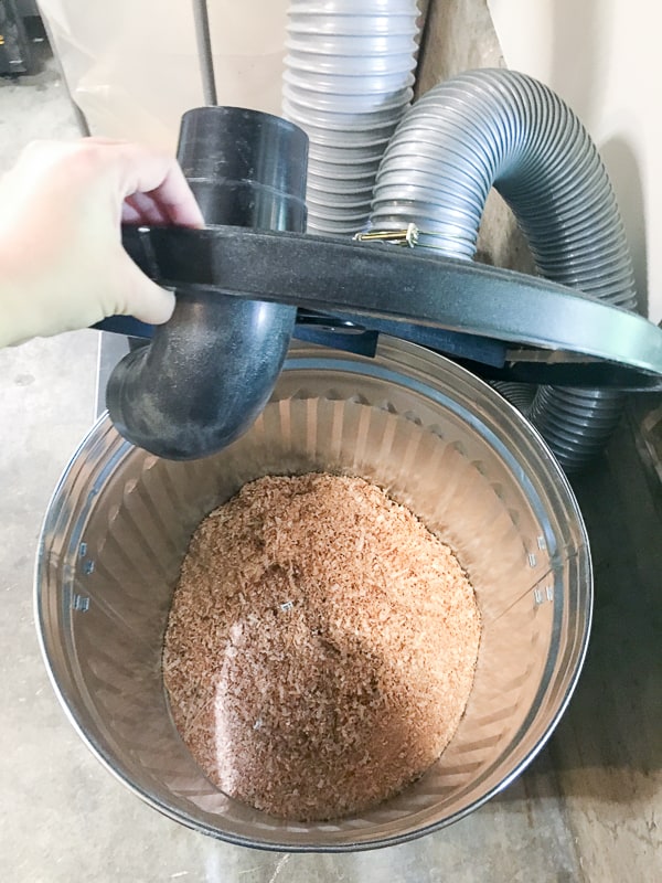 trash can sawdust separator