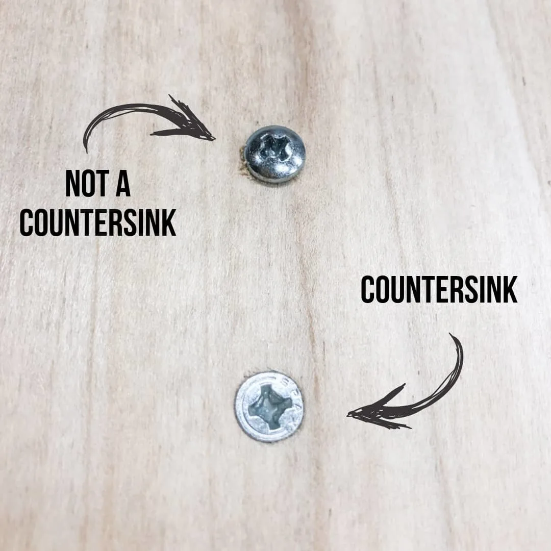 countersink vs not countersink screws