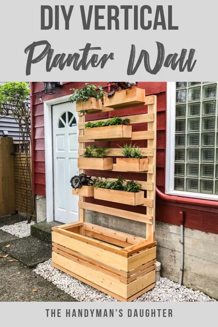DIY Vertical Garden Wall Planter with Plans   The Handyman's Daughter