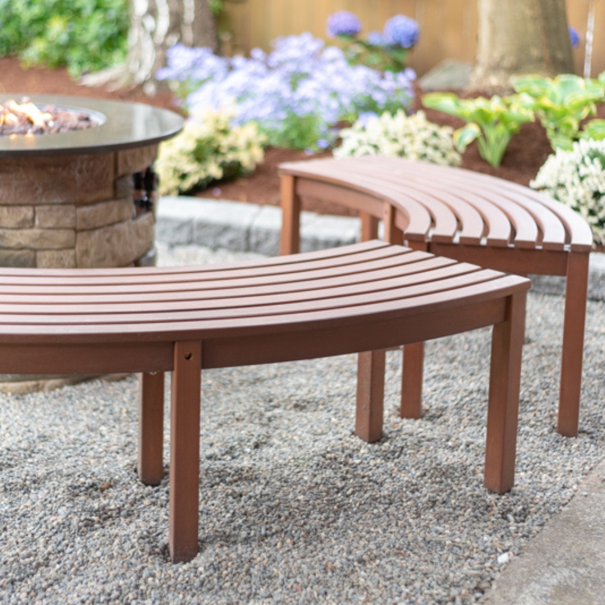 DIY pea gravel patio