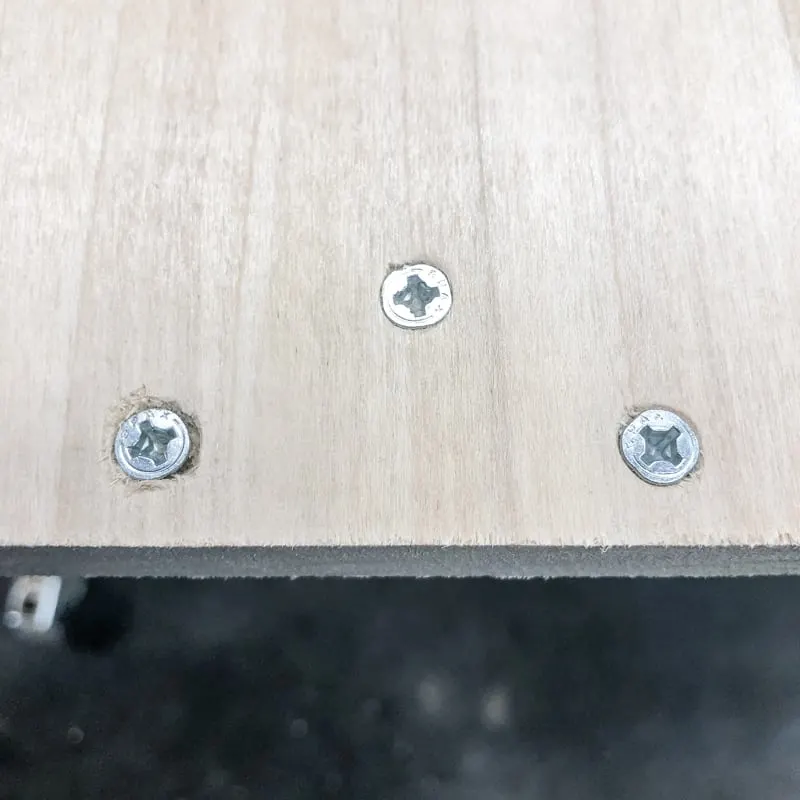 three methods of countersinking screws