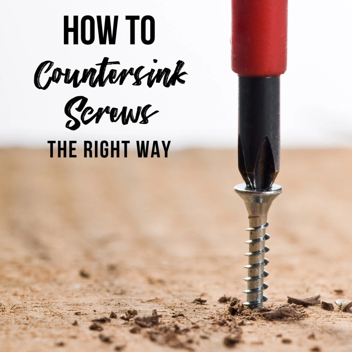 how to countersink screws
