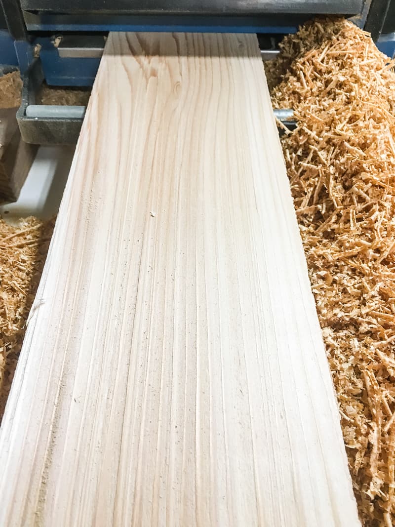 cedar fence picket going through thickness planer