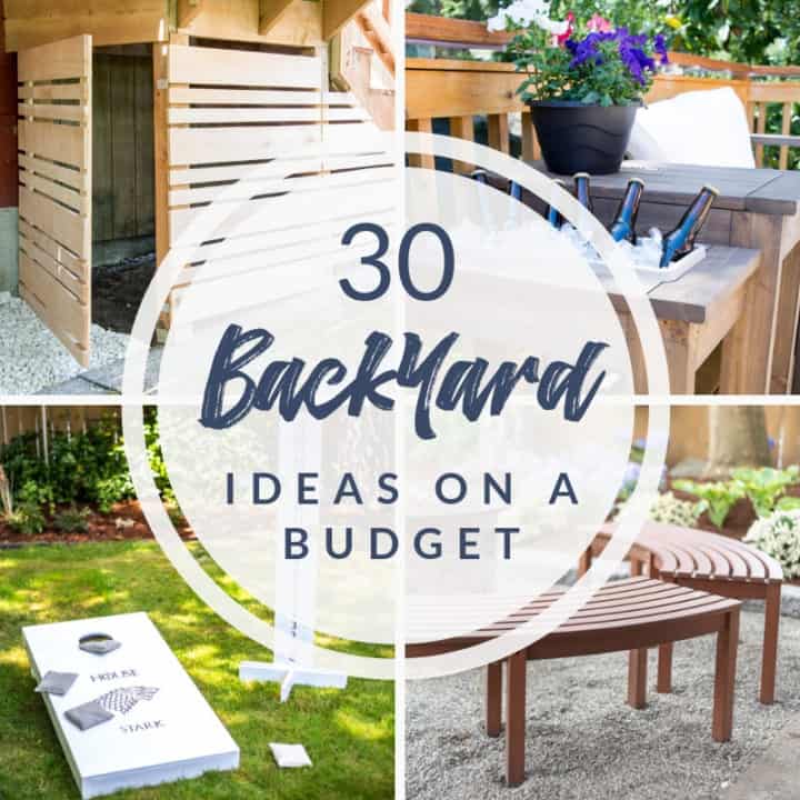 30 backyard ideas on a budget collage