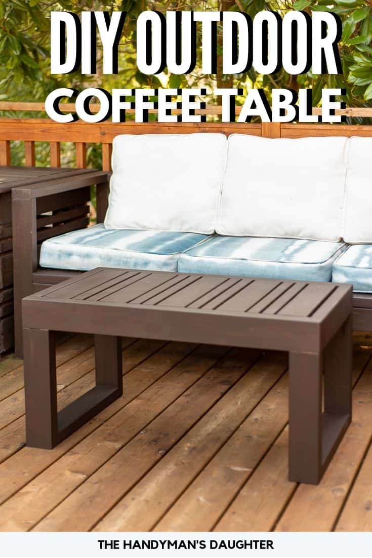 DIY outdoor coffee table with woodworking plans