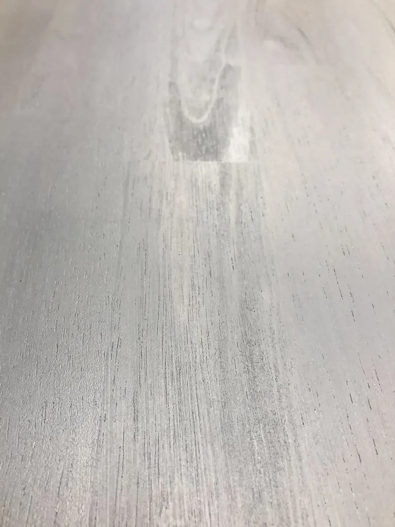 grey wood stain on maple tabletop
