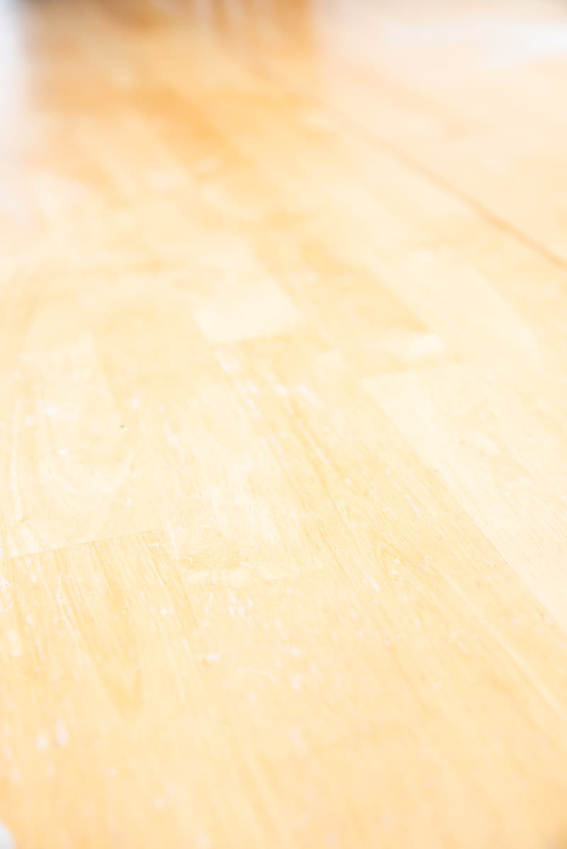 solid wood planked table to be refinished