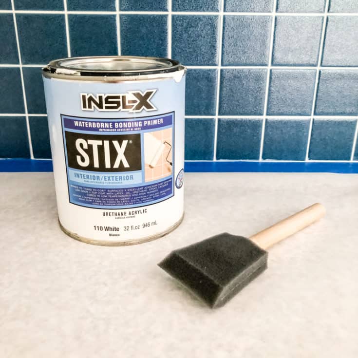 Can you paint tile backsplash? Yes, here