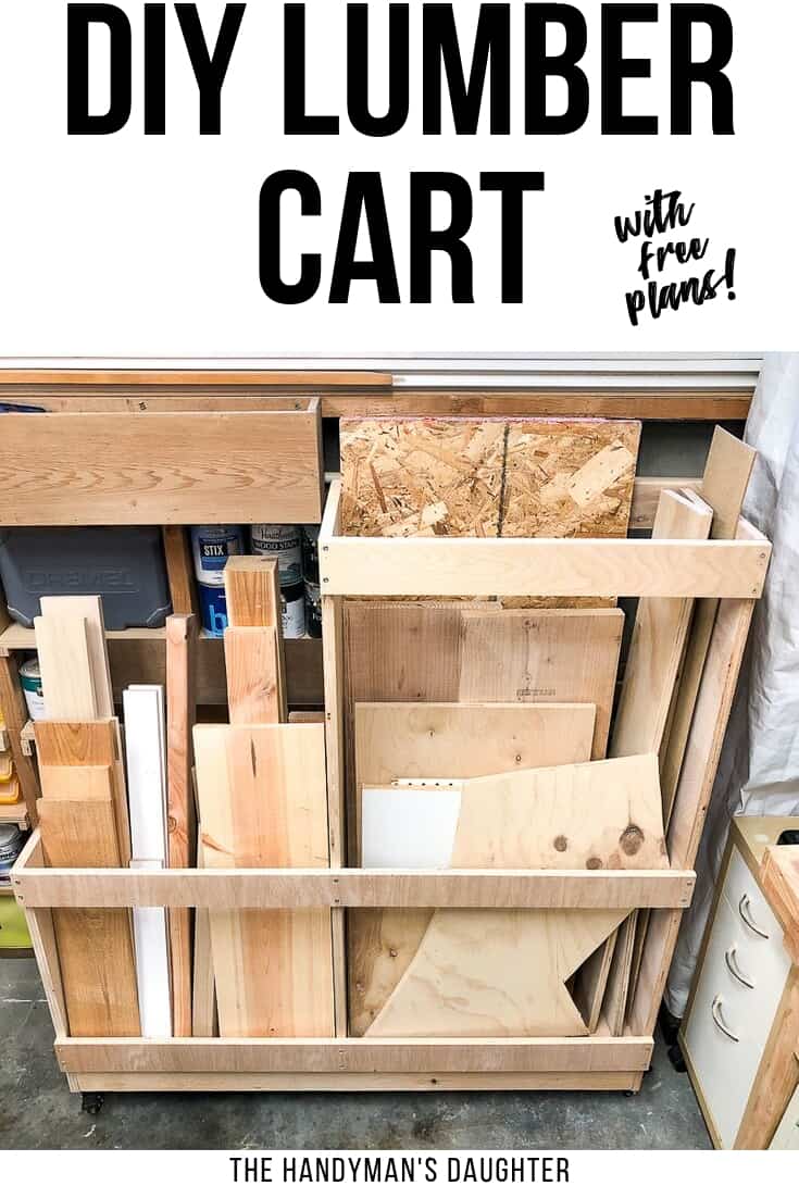 DIY lumber cart with free plans