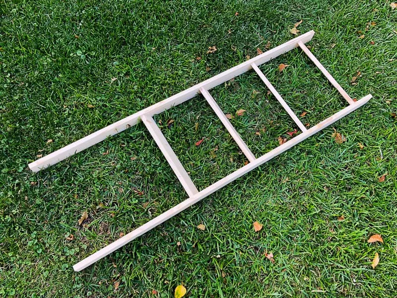 completed blanket ladder ready for stain