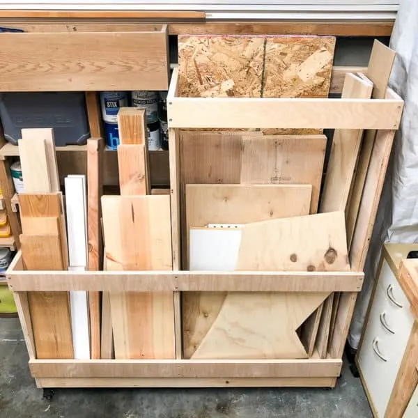 lumber storage cart