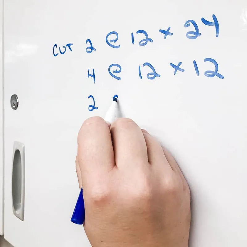 writing on dry erase contact paper for cabinets