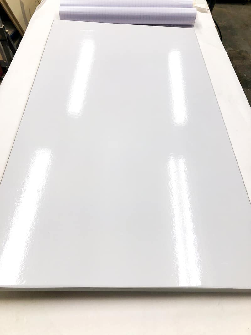 contact paper covering cabinet door