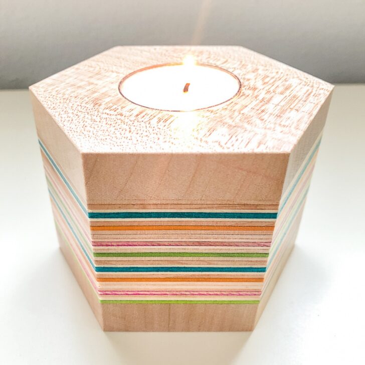 DIY tea light candle holder