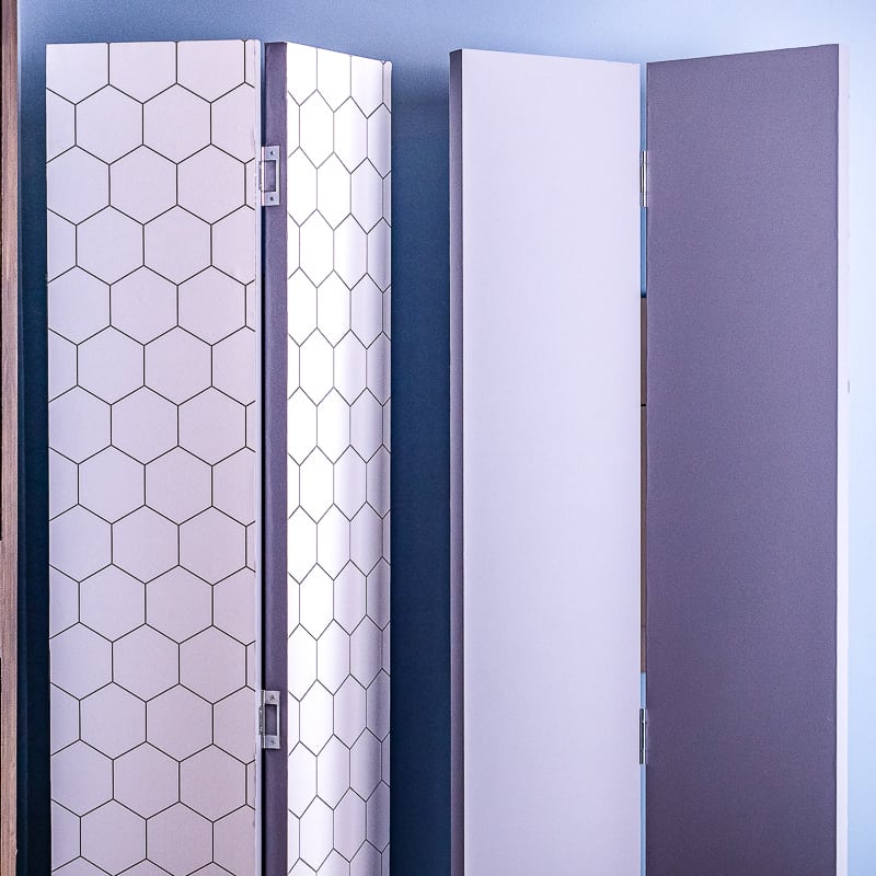 DIY room divider made from bifold doors