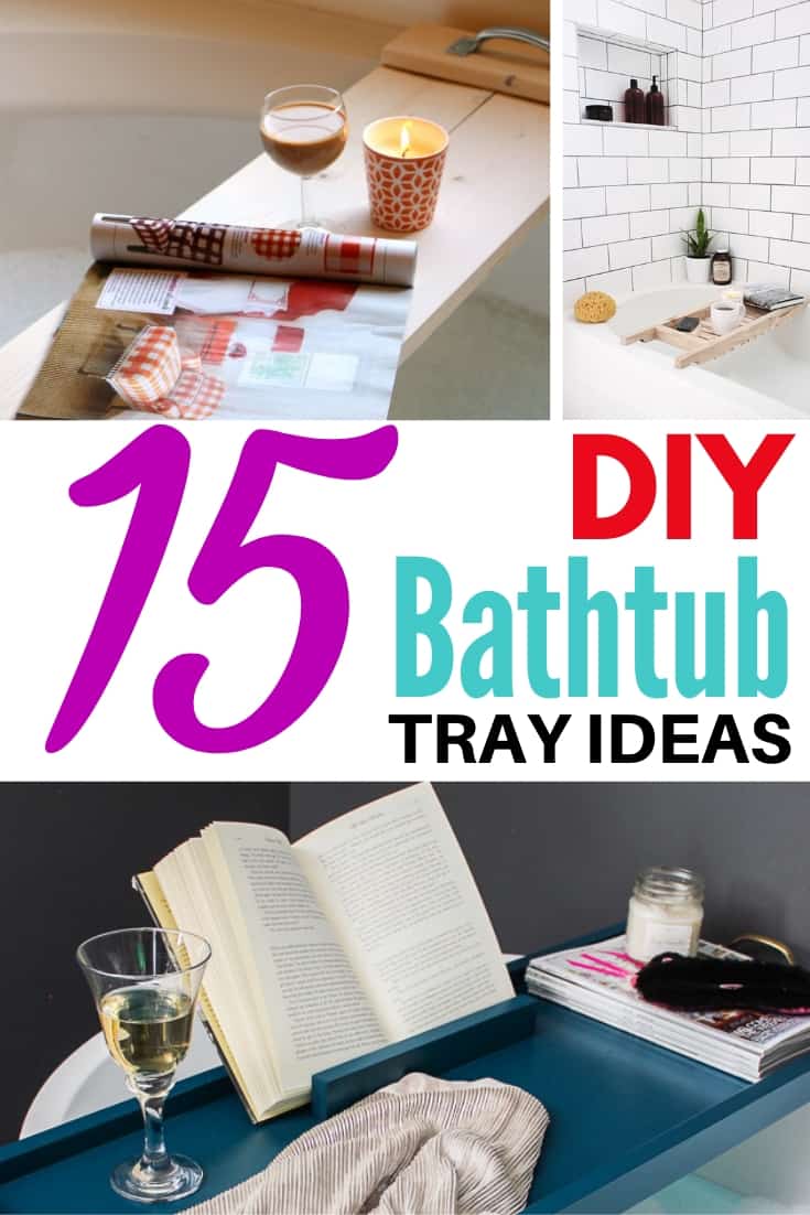 15 DIY bathtub tray ideas