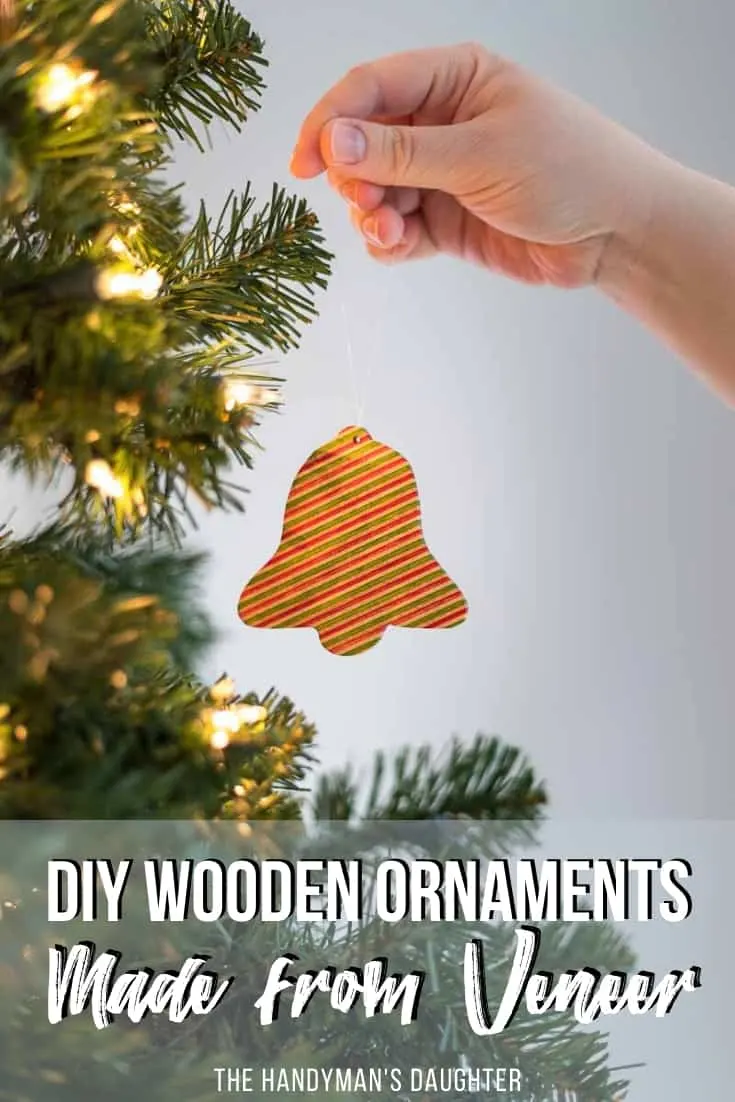 DIY wooden ornaments made from veneer