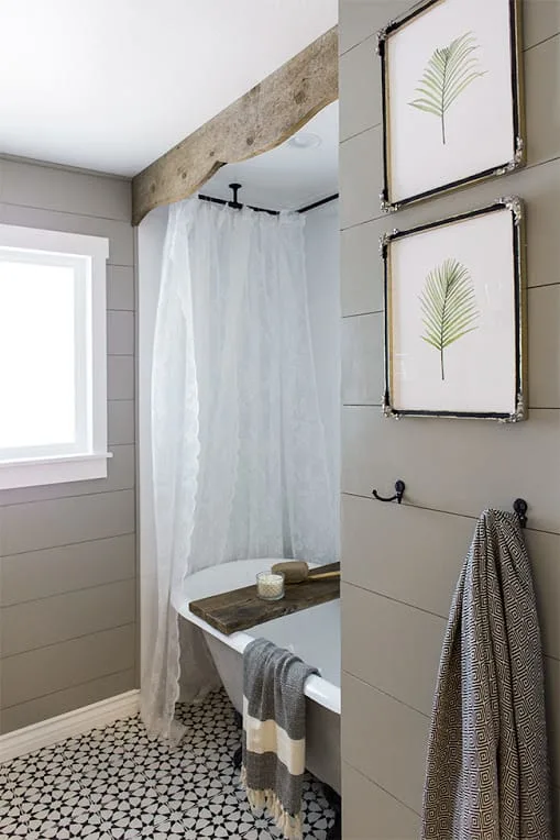 DIY Bathtub Tray with Reclaimed Wood - Deeply Southern Home