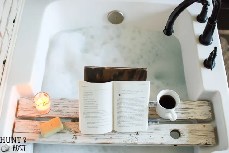 15 DIY Bathtub Tray Ideas for a Relaxing Soak - The Handyman's Daughter