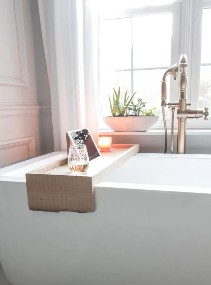 DIY Bathtub Tray Table: Bathroom Remodel Project - Knick of Time