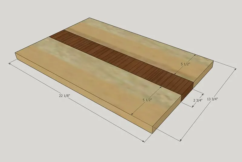 dimensions for the laptop stand top