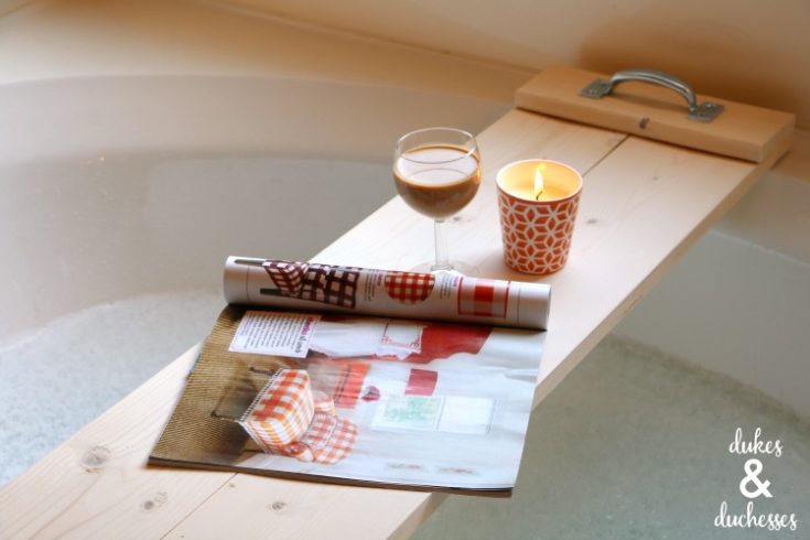 15 DIY Bathtub Tray Ideas for a Relaxing Soak - The Handyman's Daughter