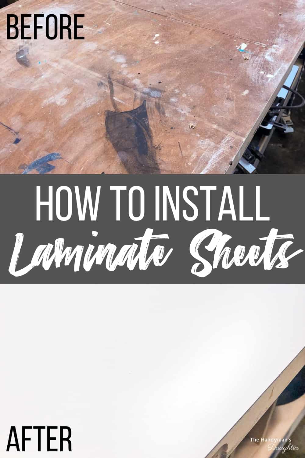 How to install laminate sheets before and after photos