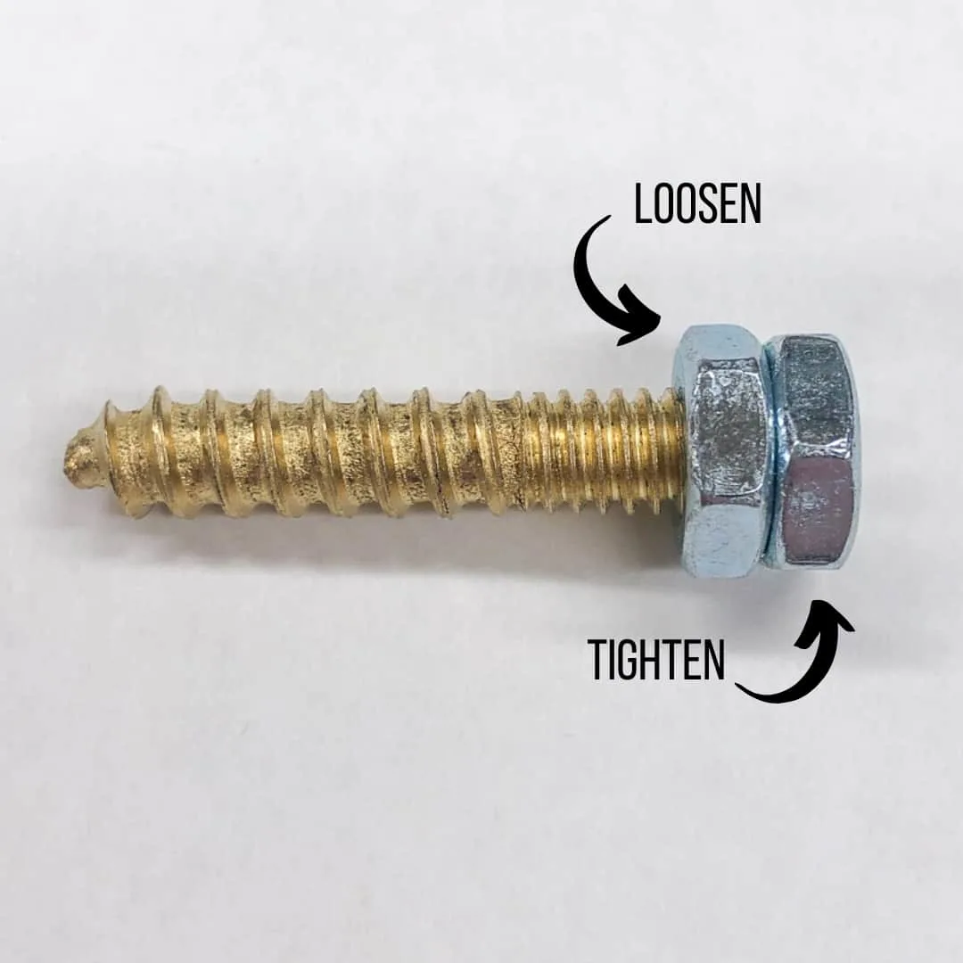 how to tighten and loosen nuts on a hanger bolt so they lock into place