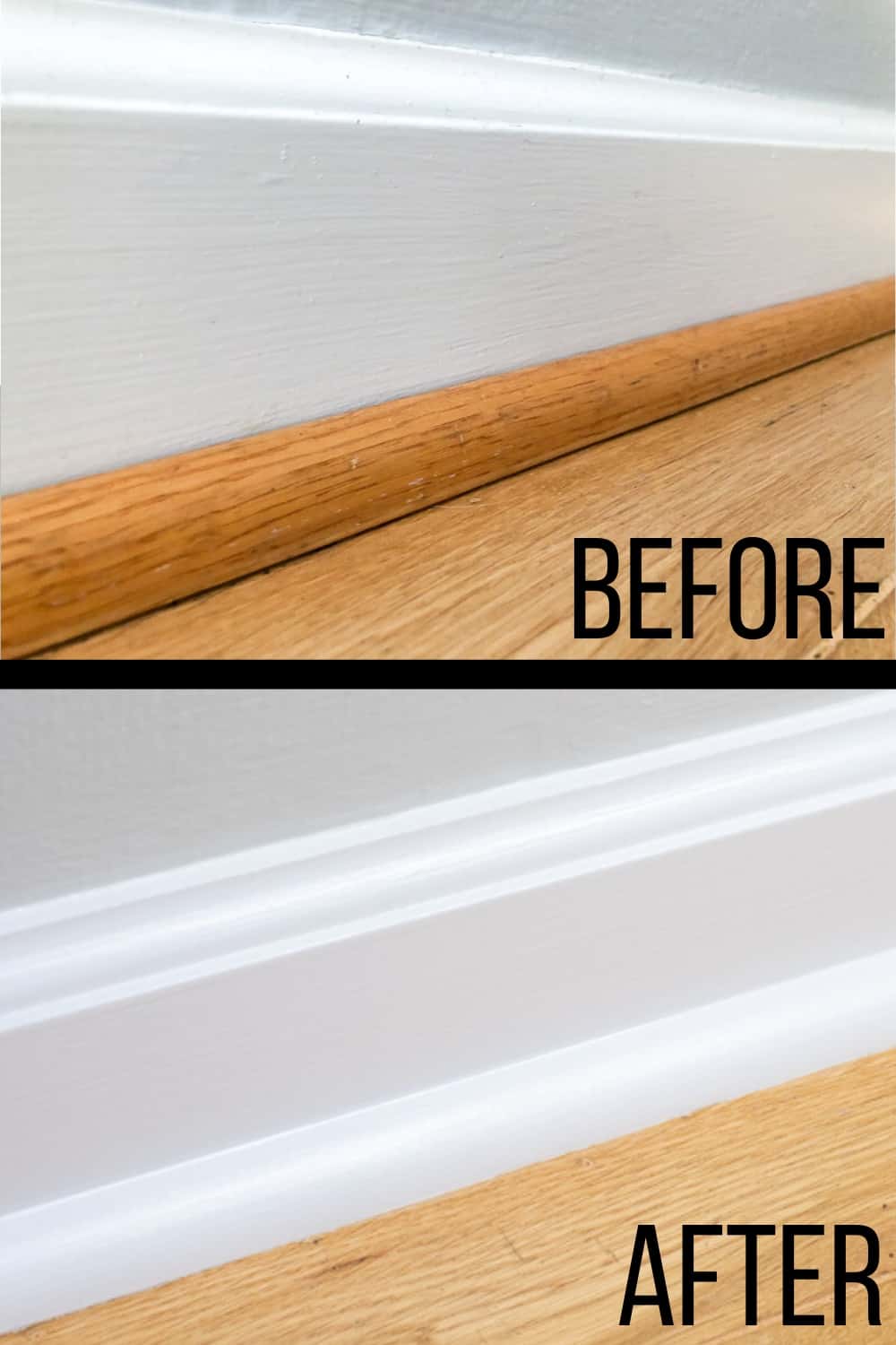 How to Paint Baseboards before and after