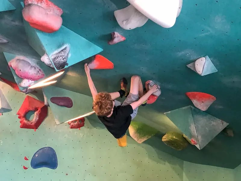 climbing at Seattle Bouldering Project