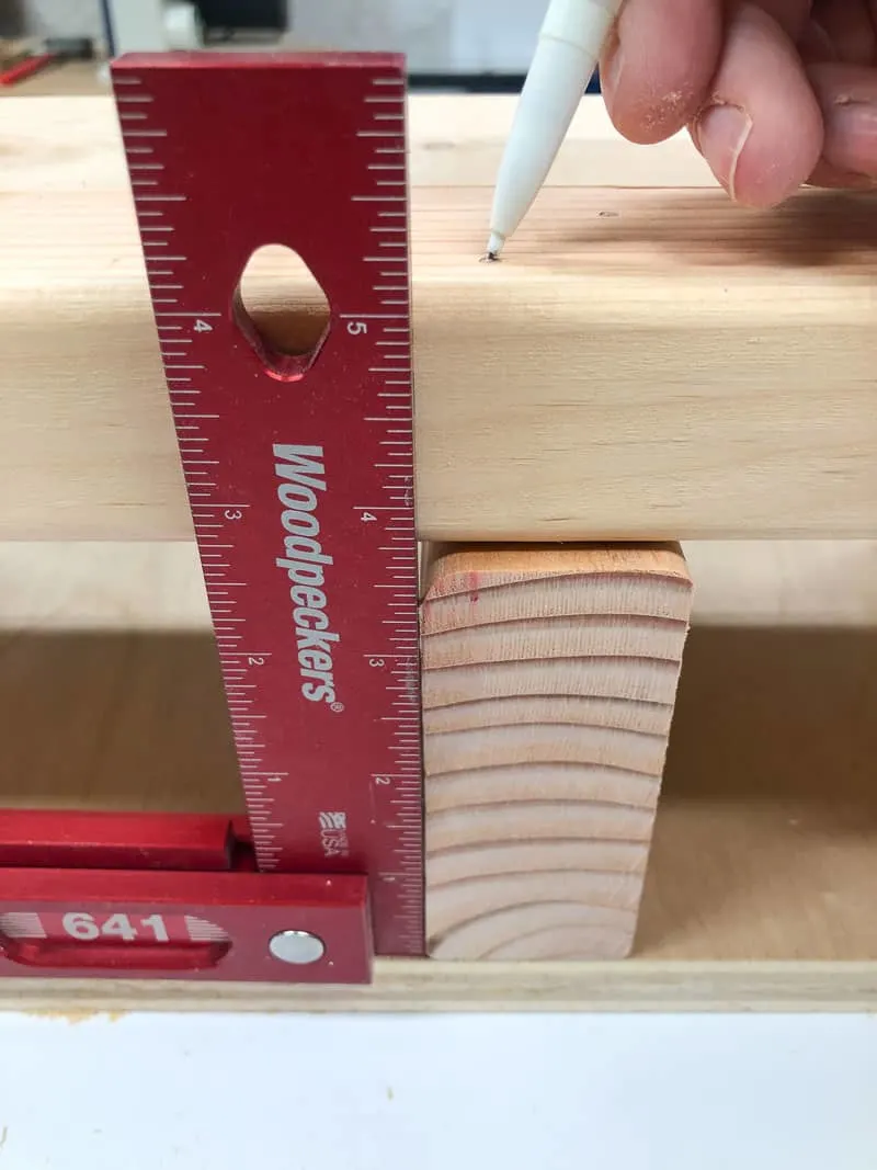 marking position of countersink holes before drilling
