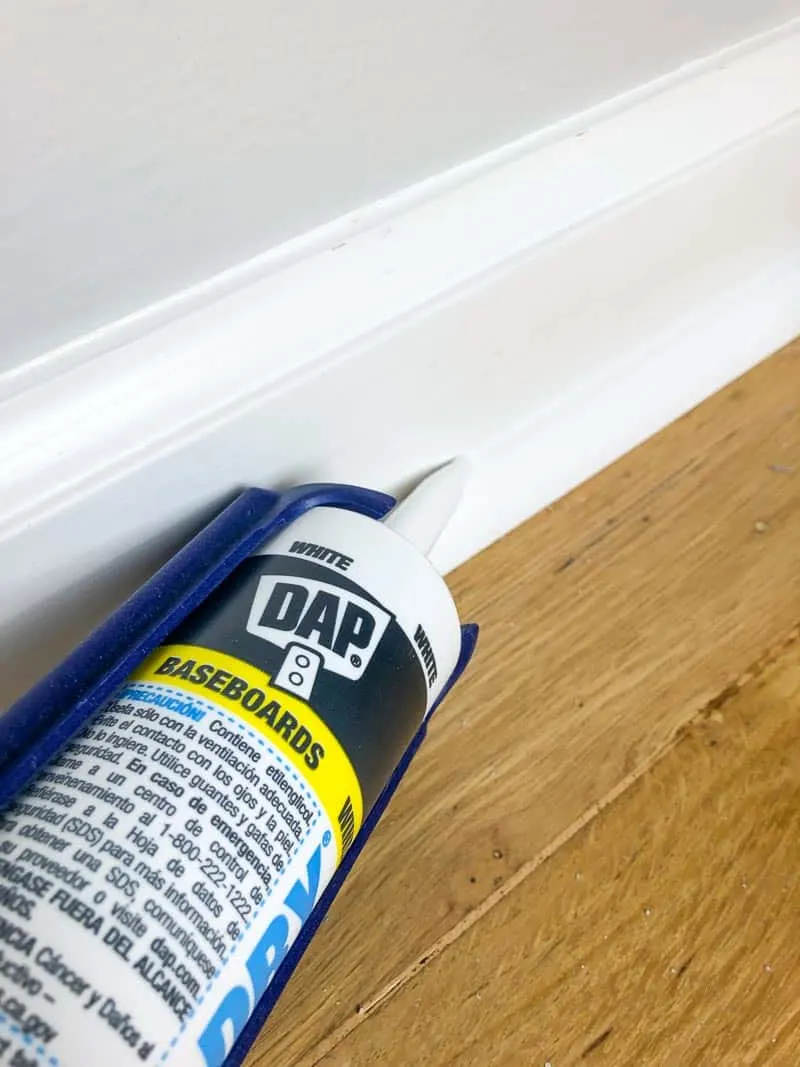 caulking baseboards