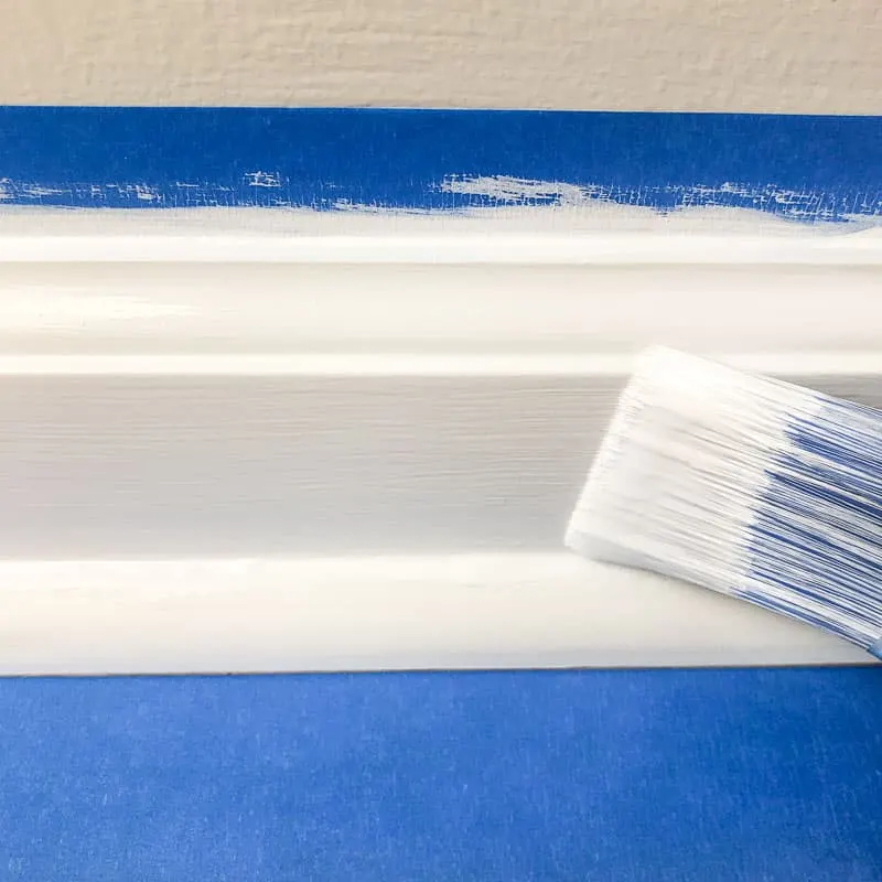 painting center section of baseboard trim