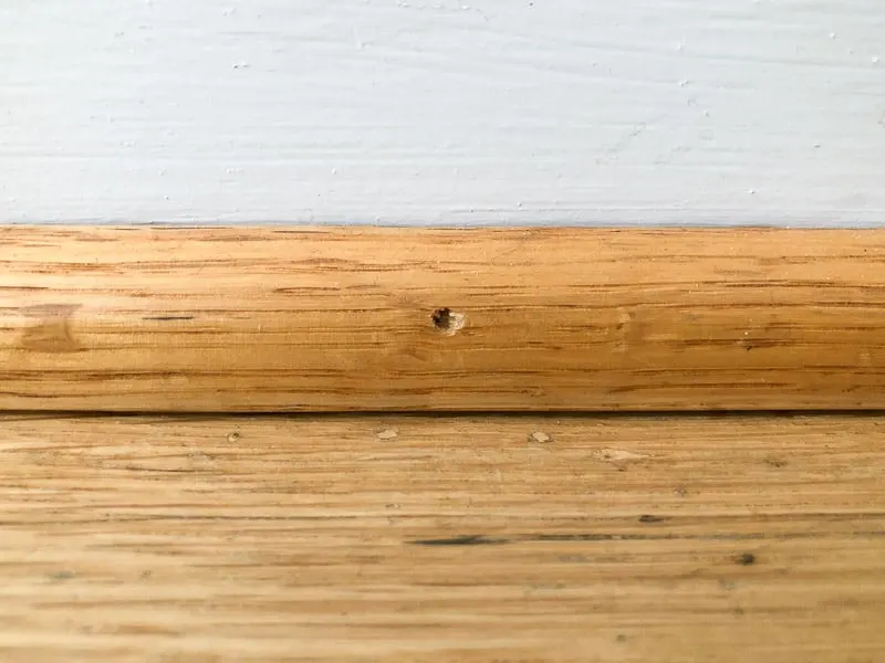 nail hole in quarter round trim