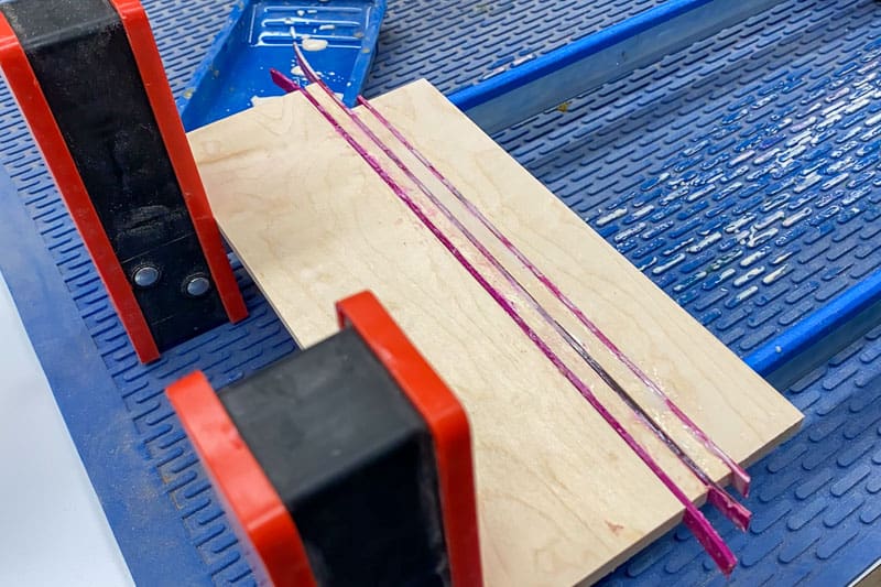 Final glue up of DIY wood coasters