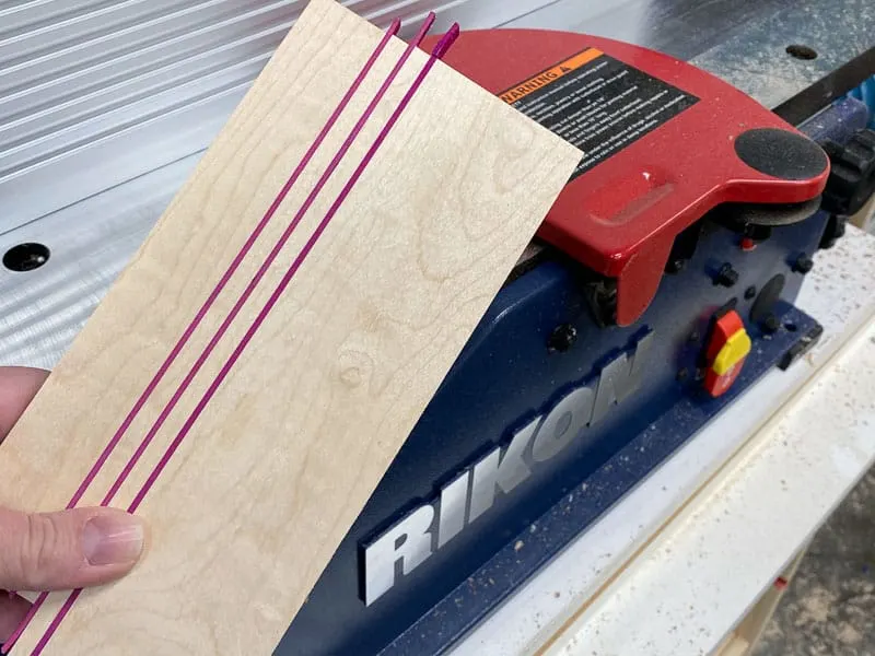 DIY wood coaster with clean stripes after running it through a jointer