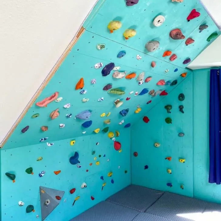 DIY rock climbing wall