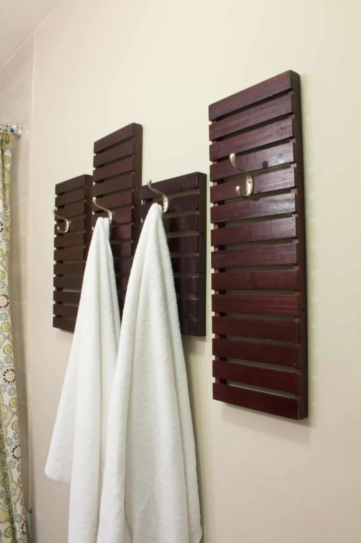 diy towel holder for gym — diy modern hand towel rack [under $20]