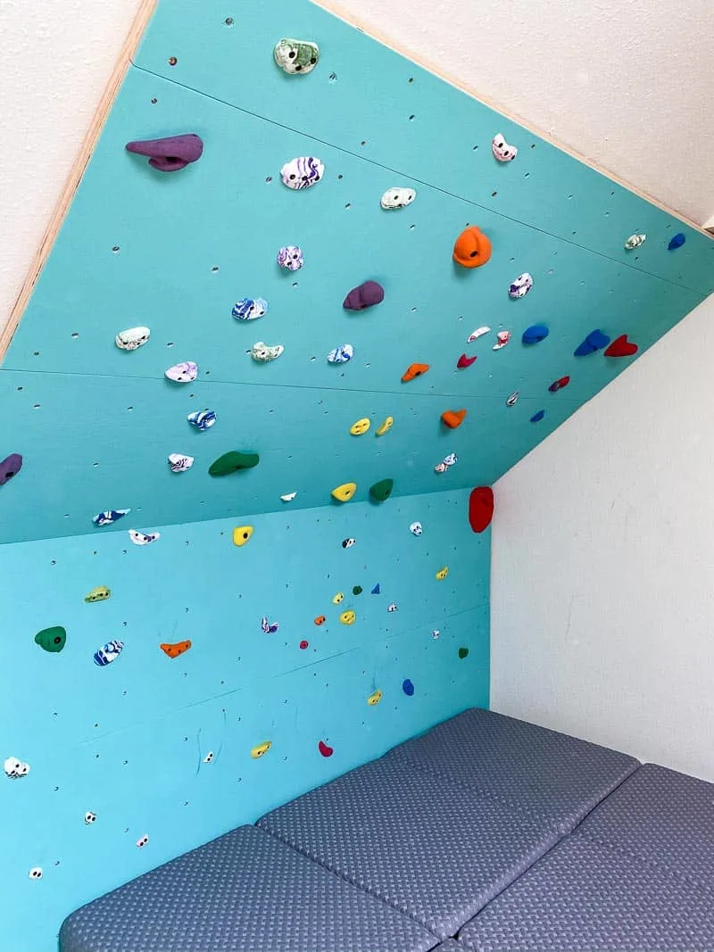 climbing wall built with C/D grade plywood